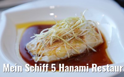 Mein Schiff 5 Hanami Restaurant by Tim Raue Hauptspeise gedämpfter Zander