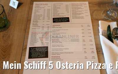 Mein Schiff 5 Osteria Pizza e Pasta Speisekarte Seite 2