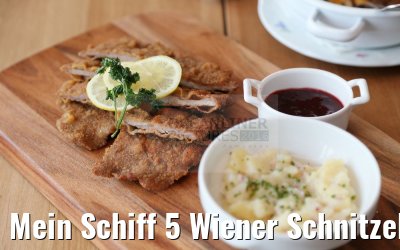 Mein Schiff 5 Wiener Schnitzel mit Kartoffelsalat und Preiselbeeren im Schmankerl