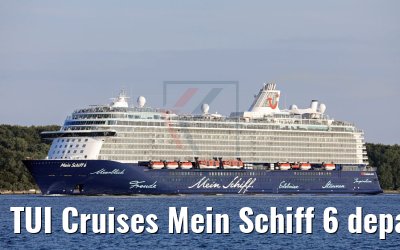 TUI Cruises Mein Schiff 6 departing port of Kiel 18.07.2017