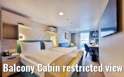 Balcony Cabin restricted view 7006 Mein Schiff 7