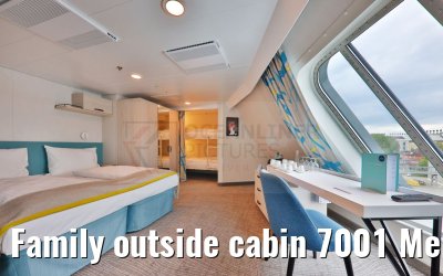 Family outside cabin 7001 Mein Schiff 7