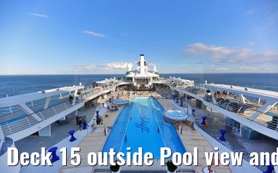 Deck 15 outside Pool view and sundeck Mein Schiff 7