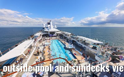 outside pool and sundecks view Deck 16 Mein Schiff 7