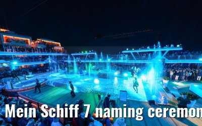 Mein Schiff 7 naming ceremony, fireworks and drone show Kiel 22.06.2024