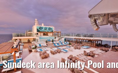 Sundeck area Infinity Pool and Agora Bar Mein Schiff Relax