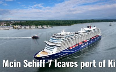 Mein Schiff 7 leaves port of Kiel 16.06.2024