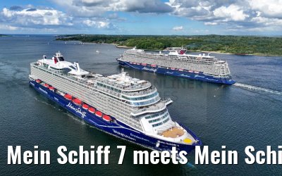 Mein Schiff 7 meets Mein Schiff 1 port of Kiel 12.06.2024