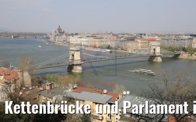 Kettenbrücke und Parlament in Budapest 04.04.2019