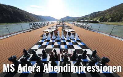 MS Adora Abendimpressionen an der Donau 06.04.2019