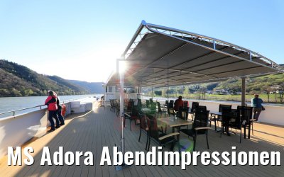 MS Adora Abendimpressionen an der Donau 06.04.2019