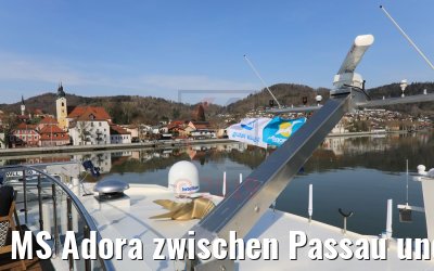 MS Adora zwischen Passau und Schleuse Jochenstein 02.04.2019
