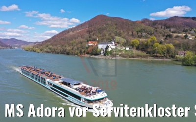 MS Adora vor Servitenkloster Schönbühel Donau 06.04.2019
