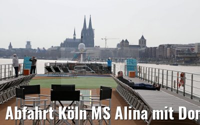 Abfahrt Köln MS Alina mit Dom 02.04.2016