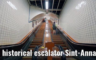 historical escalator Sint-Annatunnel Antwerp 07.04.2016