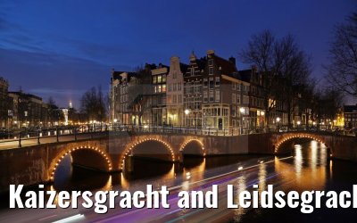 Kaizersgracht and Leidsegracht Canals Amsterdam by night