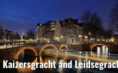 Kaizersgracht and Leidsegracht Canals Amsterdam by night
