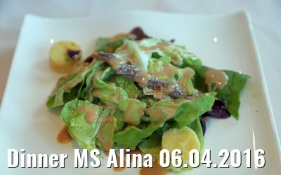 Dinner MS Alina 06.04.2016