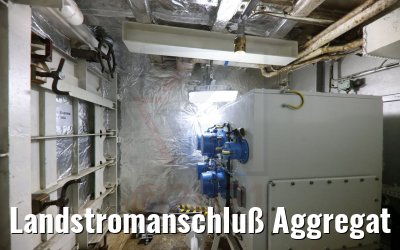 Landstromanschluß Aggregat auf MS Amadea