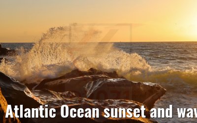 Atlantic Ocean sunset and waves 22.05.2021