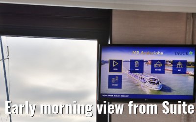 Early morning view from Suite 207 MS Andorinha
