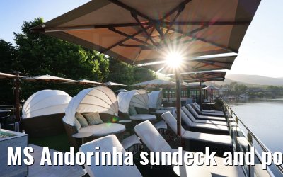 MS Andorinha sundeck and pool area