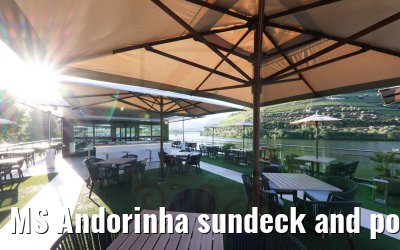 MS Andorinha sundeck and pool area