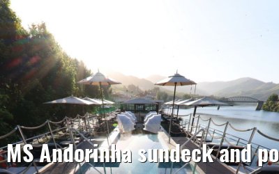 MS Andorinha sundeck and pool area