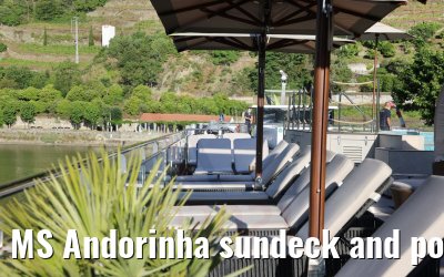 MS Andorinha sundeck and pool area