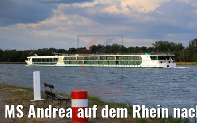 MS Andrea auf dem Rhein nach Breisach 11.07.2020
