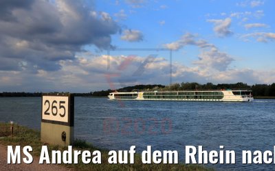 MS Andrea auf dem Rhein nach Breisach 11.07.2020