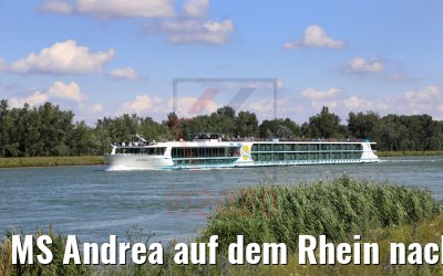 MS Andrea auf dem Rhein nach Breisach 11.07.2020