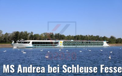 MS Andrea bei Schleuse Fessenheim 12.07.2020