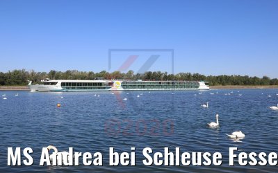 MS Andrea bei Schleuse Fessenheim 12.07.2020