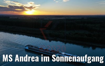 MS Andrea im Sonnenaufgang 10.07.2020
