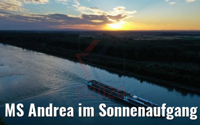 MS Andrea im Sonnenaufgang 10.07.2020