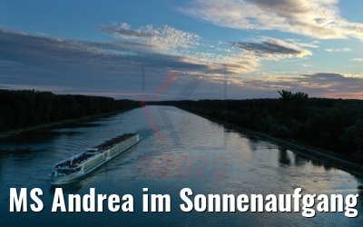 MS Andrea im Sonnenaufgang 10.07.2020