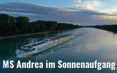 MS Andrea im Sonnenaufgang 10.07.2020