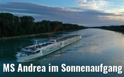 MS Andrea im Sonnenaufgang 10.07.2020