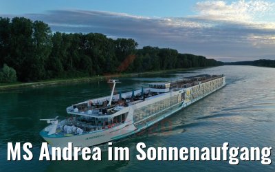 MS Andrea im Sonnenaufgang 10.07.2020