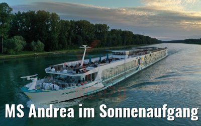 MS Andrea im Sonnenaufgang 10.07.2020