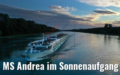 MS Andrea im Sonnenaufgang 10.07.2020