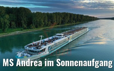 MS Andrea im Sonnenaufgang 10.07.2020