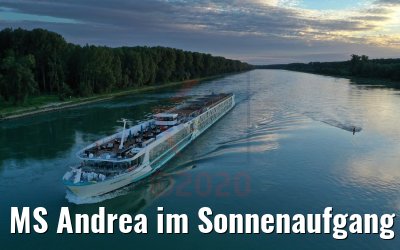 MS Andrea im Sonnenaufgang 10.07.2020