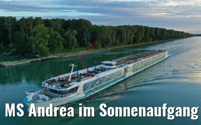 MS Andrea im Sonnenaufgang 10.07.2020
