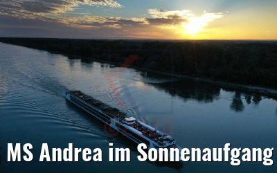 MS Andrea im Sonnenaufgang 10.07.2020