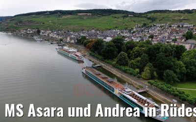 MS Asara und Andrea in Rüdesheim 09.07.2020