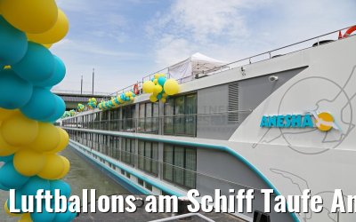 Luftballons am Schiff Taufe Anesha 26.06.2015