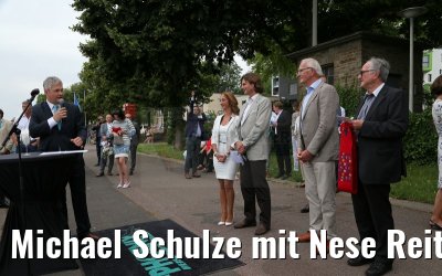 Michael Schulze mit Nese Reitsma, Robert Reitsma, Andre Reitsma und Pastor