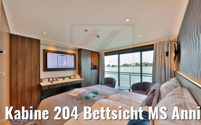 Kabine 204 Bettsicht MS Annika